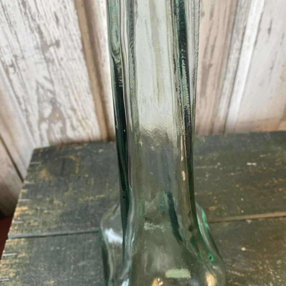 MCM Rosenthal Netters Pale Green Blown Glass Flower Vase Made in Spain‎ 16.5